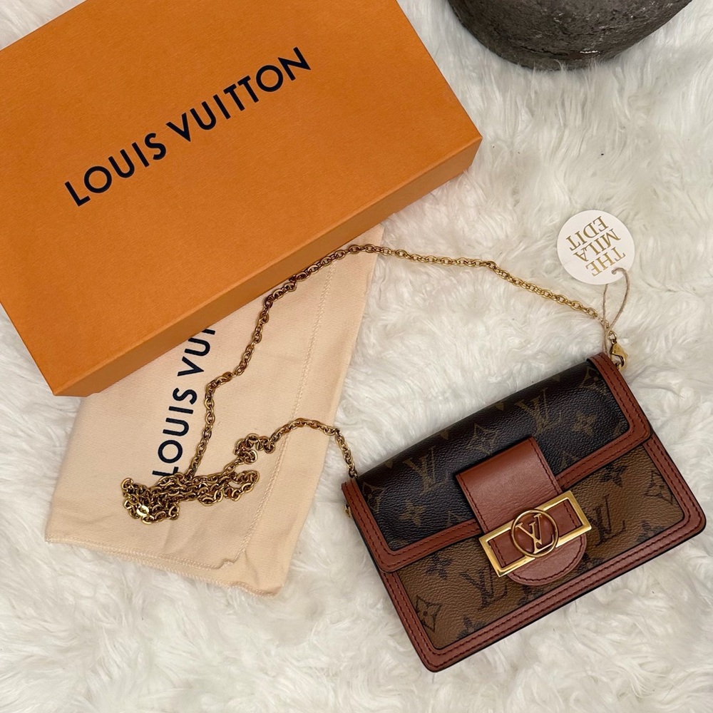 LOUIS VUITTON MONOGRAM DAUPHINE WALLET ON CHAIN BAG - Picture 5 of 14